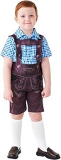 Boys Oktoberfest Costume Beer Festival Outfit Bavarian Kids Medium, Blue