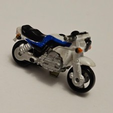 Micro Machines Motorcycle BMW K100 Motorbike Tiny Bike Blue White