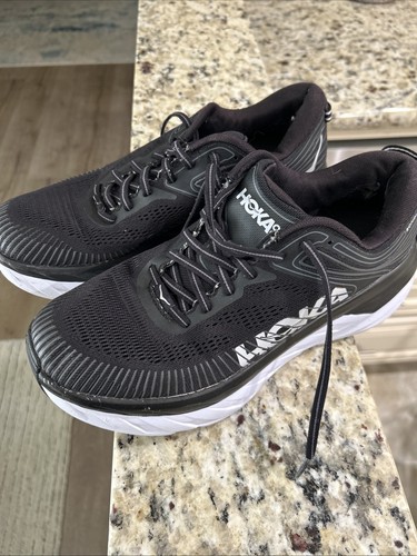 Hoka One One Bondi 7 Shoes Mens Size 9.5 Black Running Sneakers - Picture 5 of 6