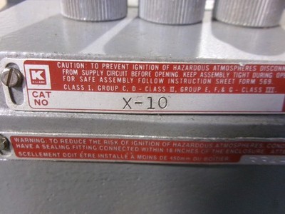 New Killark X-10 549860 Open/Close/Stop Pushbutton For Hazardous Locations AK