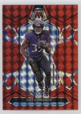 2024 Panini Mosaic Red Mosaic Prizm Gus Edwards #121 11ng
