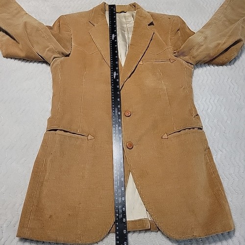 Vtg Larry Mahan Brown Corduroy Blazer Western Jacket Horse Head Buttons Cowboy - Picture 9 of 16
