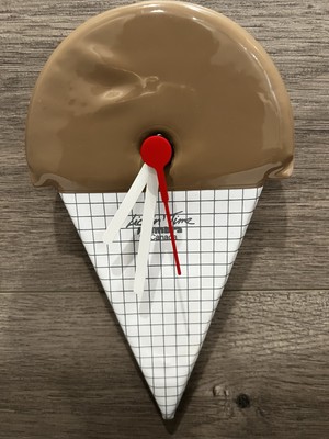 Vintage Ice Cream Cone Quartz Wall Clock  Lickin  Time  by Umbra Canada 8.5 