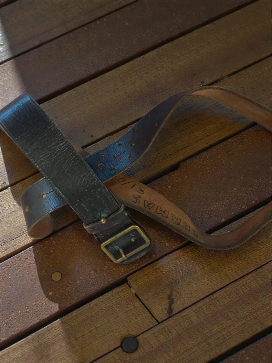 Ceinture De Service Militaire BW Bundeswehr En Cuir – Réglable 100 à 150 Cm – Neuve Avec étiquette