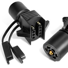 Agrieyes 7 Pin to 4 Pin Trailer Adapter, 7 Way to 5 Way Trailer Light Plug, T...