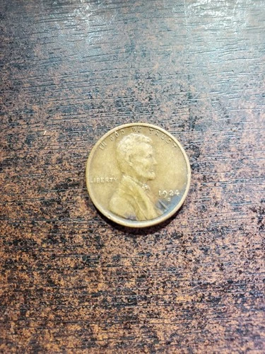 1924S Lincoln Wheat Cent Penny 1c Coin  Circulated  AU Bn