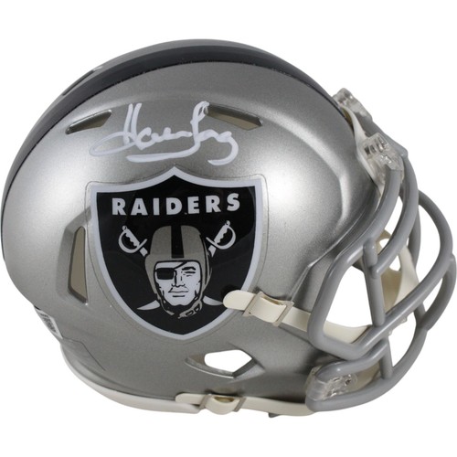 Long Autographed Signed Las Vegas Raiders Howie / Flash Mini Helmet Beckett 49658 