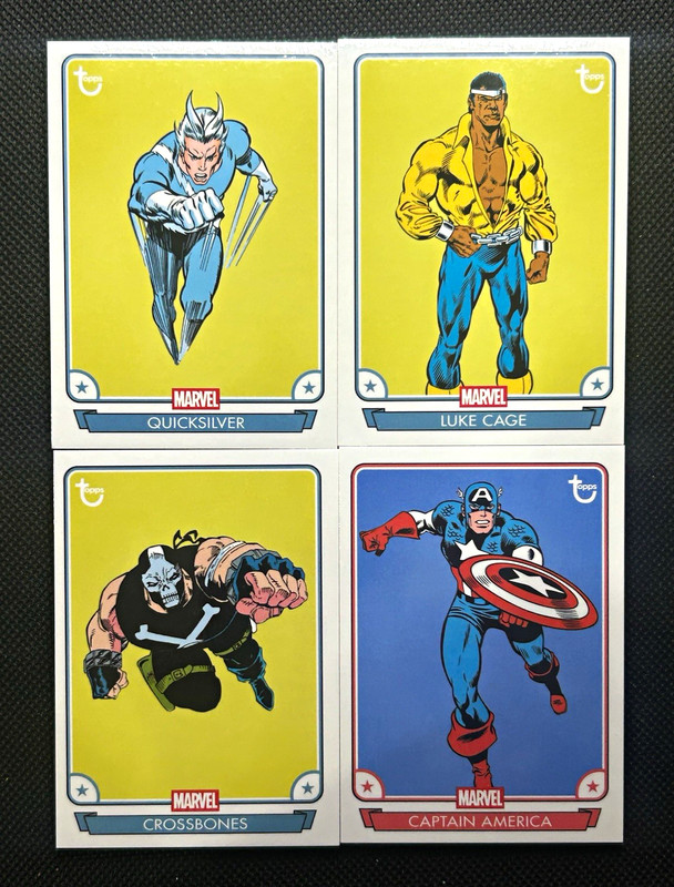 Marvel Brooklyn 🔥 4 Card Lot - Quicksilver Luke Cage Crossbones Captain America