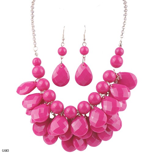Multi Mixed Style Crystal Bubble Statement Chunk Collar Necklace Choker Jewelry - Picture 78 of 92