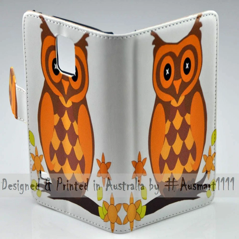 For LG Series Mobile Phone - Owl Cartoon Theme Print Wallet Phone Case Cover — 第 3/3 张图片