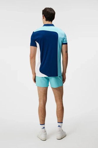 Polo J. LINDEBERG UOMO Marc Regular Fit ESTATE BLU GOLF MEDIUM NUOVA CON ETICHETTE - Foto 4 di 11