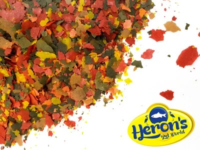 HERONS Tropical Flakes PREMIUM FLAKE FISH FOOD Guppy Tetra Neon Cichlid Min Barb