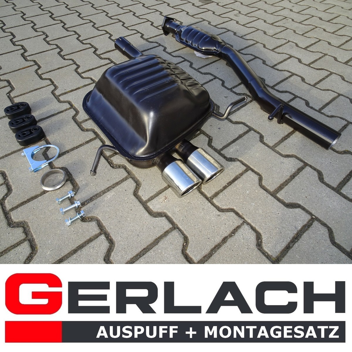 Kompressor Endtopf Endschalldämpfer-Set Für Mercedes SLK (R170) 200/230 Kompressor – Auspuffanlage Inkl. Montagesatz Slk 230 Kompressor Tuning