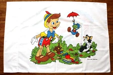 Vintage Wamsutta Superlin Disney Pinocchio Standard Pillowcase  #02