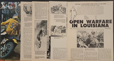 1975 AMA National 500cc MX Championship 10p Motorcycle Article Print Ad Weinert