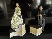 GONE WITH THE WIND 1993 MUSIC BOXES/TRINKET: Rhett & Scarlett 73471 / 73472 READ