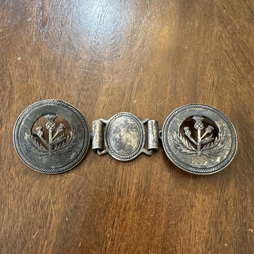 N. Payan ~ Hand Crafted Vintage Silver Plate Art Nouveau Buckle