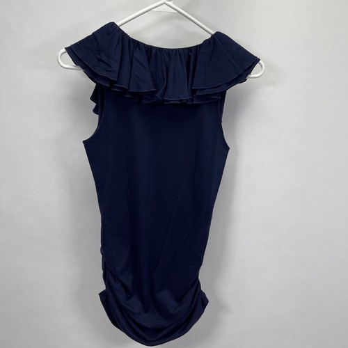 Polo Ralph Lauren Sport Ruffle Front Top Womens X-Small I XS - Picture 2 of 14