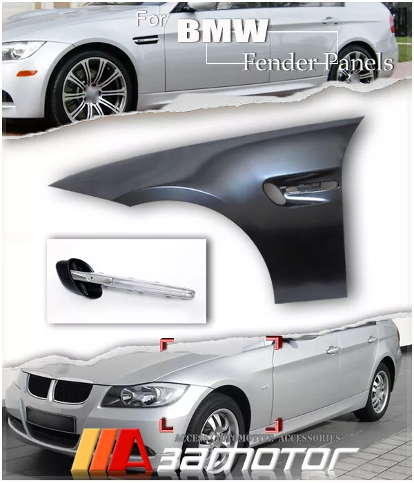 Look M3 Style Front Fender Side Panels fits BMW E90 Sedan Saloon