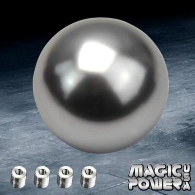 M10x1.25 Round Ball Style Mannual MT 5-Speed Shift Knob Silver For Honda/ Acura