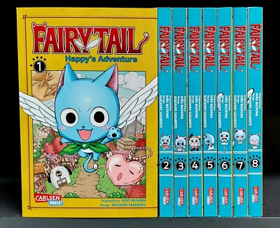   Fairy Tail - Happys Adventure (Carlsen Manga )  Nr.  1-8 komplett (neu) auf dt