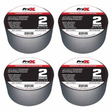 ProX XGF-212BLK 36FT 2" Commercial Grade Pro Audio Stage Black Gaffer Tape 4 ...