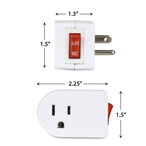 3-poliges geerdetes Single Port Netzteil mit roter Anzeige Ein/Aus Schalter {... - Bild 4 von 4