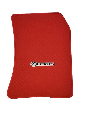 Fit 01-05 Lexus IS300 Red Nylon Floor Mats Carpet W/ Emblem Blk - Picture 3 of 4