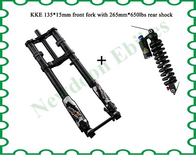 KKE BF34-SRC 135*15mm for Fat Tire Front Suspension Air Fork+265*650 rear  shock