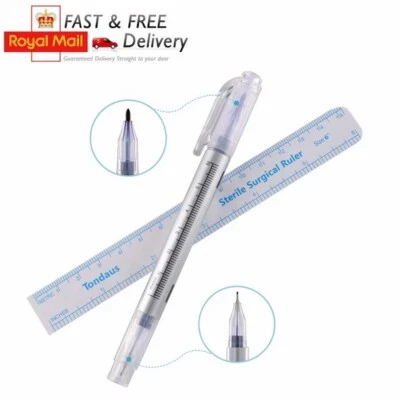 TONDAUS Microblading Marker Ruler Set Sterile Surgical Pack Measuring Guide Double Ended