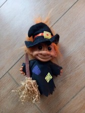 Vintage bambolina Russ Berrie Troll Trolls Halloween Strega