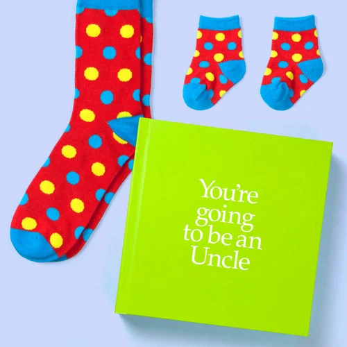 Pooter 'You're Going to be an Uncle' Hardback Book with Two Pairs of Socks