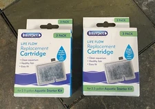 Interpet Life Flow Replacement Cartridge 2.5 Gallon Aquatic Starter Kit 3Pk x2❤️