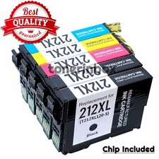5pk 212XL T212XL Ink Cartridges For Eps 212 XP-4105 XP-4100 WF-2830 WF-2850 XL