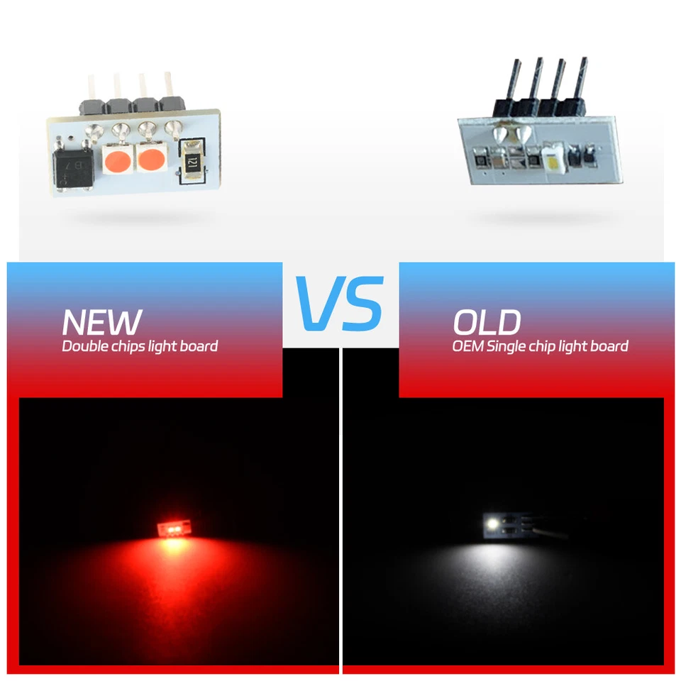 Luces LED rojas para panel de puerta 4 piezas - se adaptan a Audi Q7/A6/A7/A8 con placa de circuito de bolsillo para puerta Foto 3 de 4