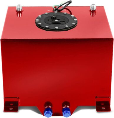 #ad 8 GALLON RED ALUMINUM RACING DRIFT FUEL CELL GAS TANK W LEVER SENDER $80.89