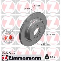 Zimmermann Bremsscheibe Ø312 BelüFtet Hinten Links FüR BMW 3Er Z3 Roadster E36