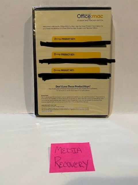 Microsoft office:Mac 2004 student and teacher edition(3pcs) - Image 2 of 4