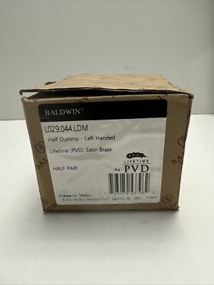 Baldwin Estate  Half Dummy Lever Left Hand L029.044.LDM PVD Satin Brass