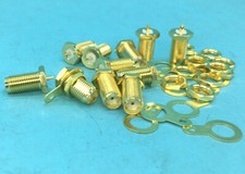 100 PCS RF SMA female plug Chassis Panel mount Gilded Coaxial Adapter Soldering