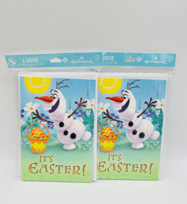 Hallmark Disney Frozen Olaf Easter Greeting Cards 12 Cards Total New
