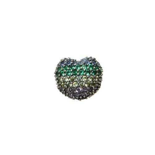 Pandora Open My Heart Rainbow CZ & Sterling Silver Heart Clip Charm 797221NPRMX