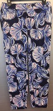 LN LILLY PULITZER Kelly Skinny Ankle Pants Reel Life Navy SIZE 4