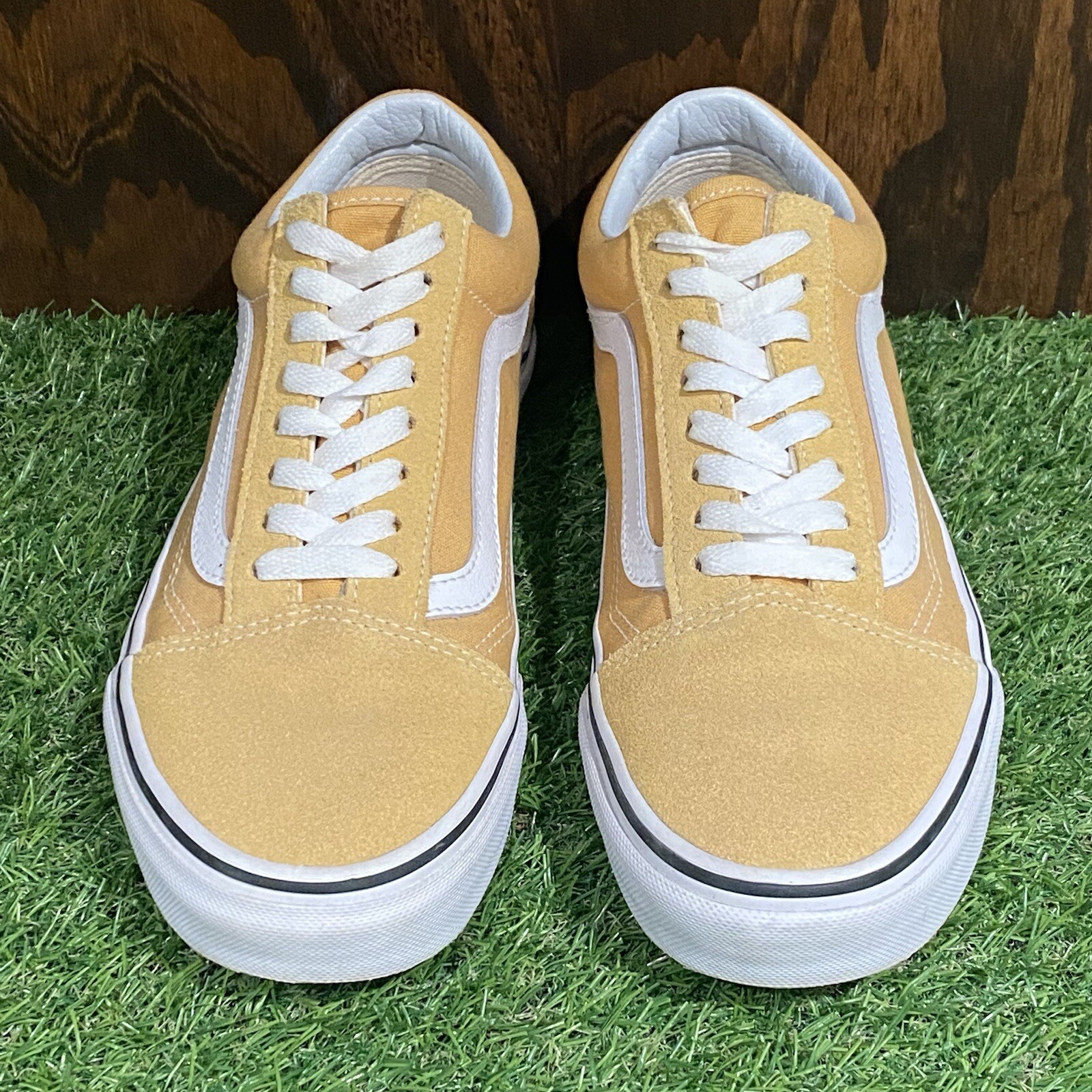 Vans Old Skool Skateboarding Low Sneakers Yellow / US Size Mens 6.5 Womens 8