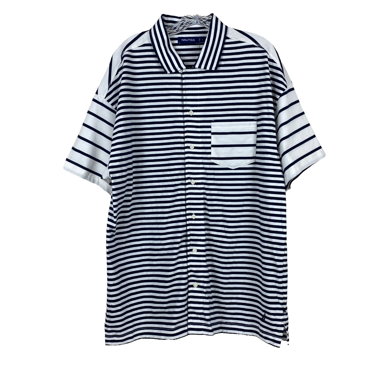 Nautica Striped Cotton Casual Button-Down Shirts for Men