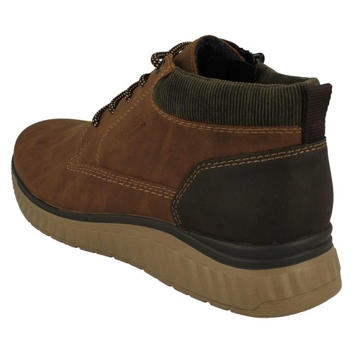 Mens Rieker 'B0603' Brown Synthetic Casual Warm Lined Lace Up Boots - Picture 18 of 18