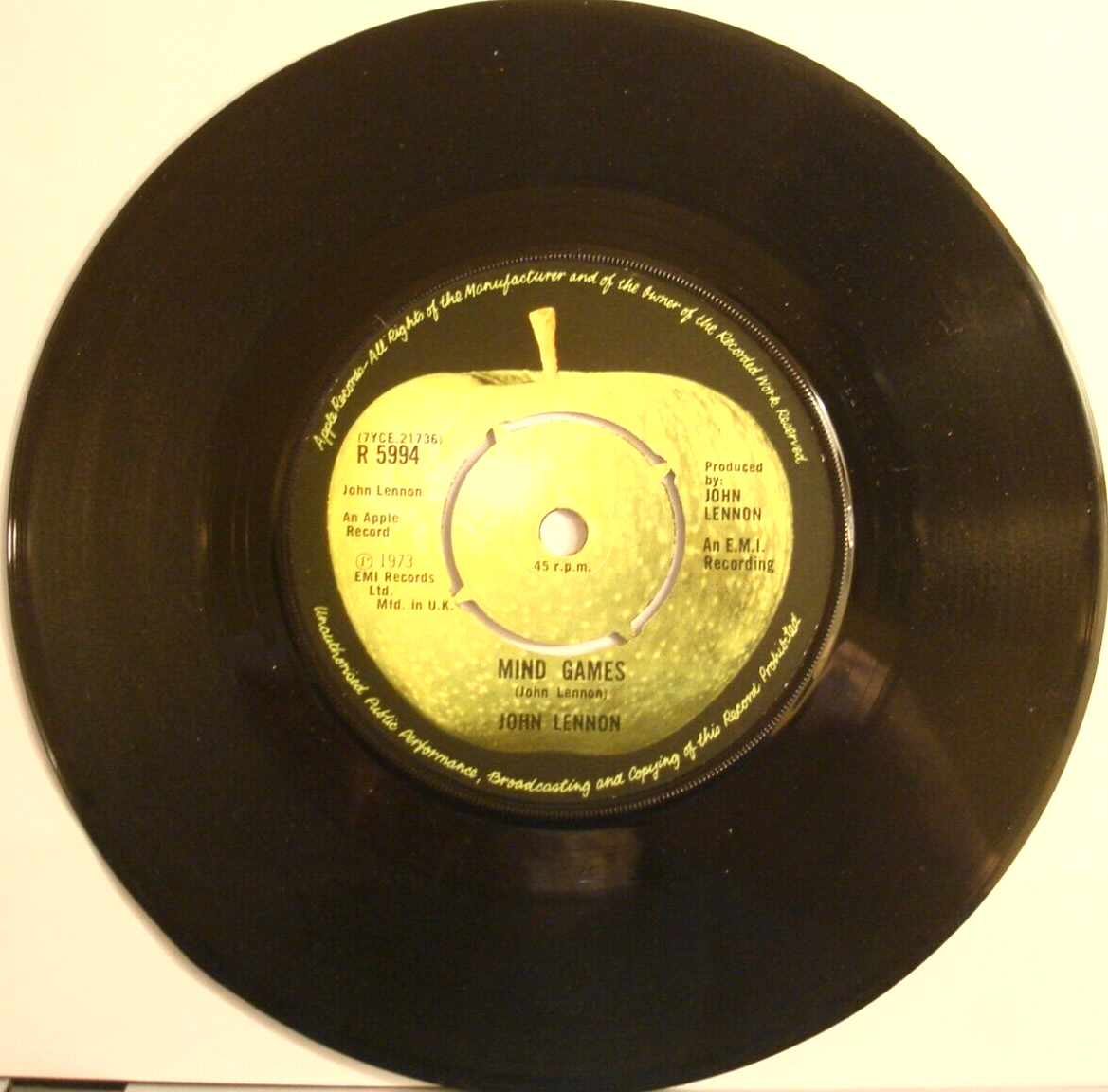 John Lennon Mind Games / Meat City 7" Vinyl 1973 EX Condition eBay