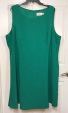 NWOT Eliza J Women's Plus Size 24W, A-Line Green Sleeveless Dress NEW