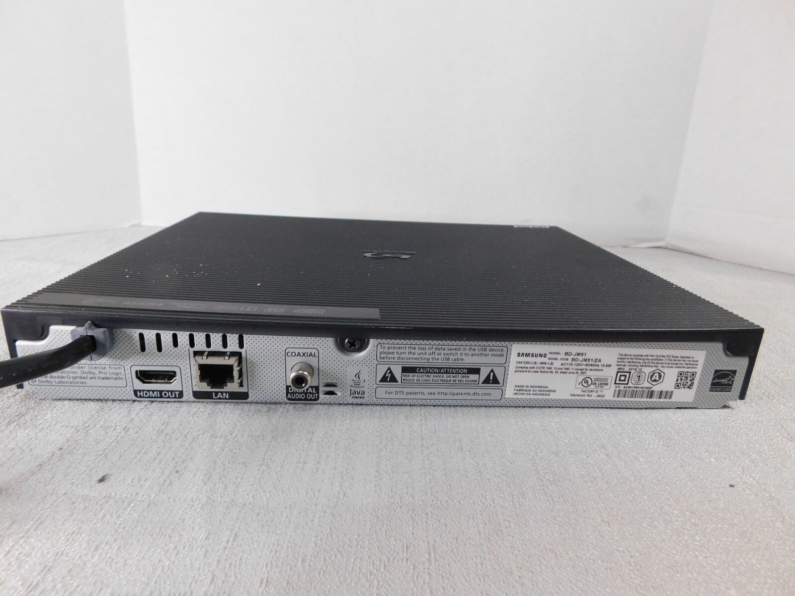 Samsung BDJM51 Smart BluRay / DVD Player w/ Remote & HDMI Cable eBay