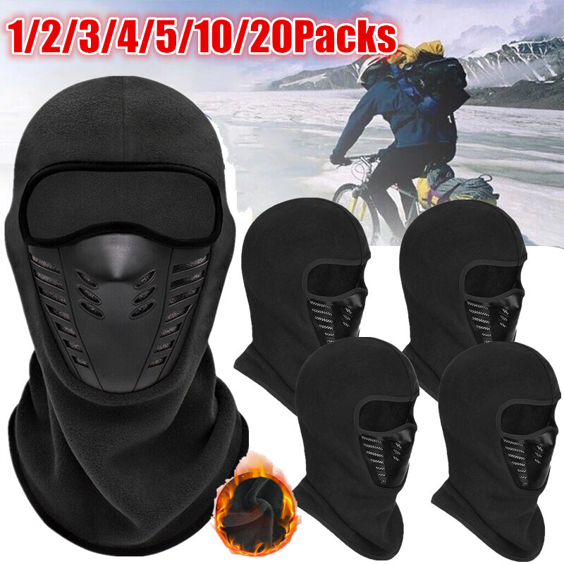 Lot Balaclava Ski Mask Windproof Full Face Mask Fleece Snow Gear For Cold Winter